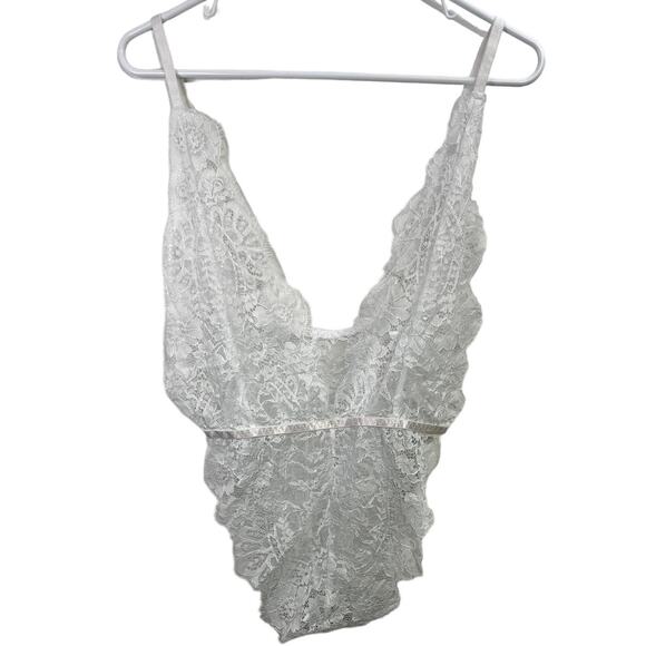No brand Other - White Lace Teddy Bridal Coquette Romantic Lingerie Angel Valentines Size M